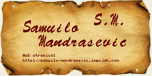 Samuilo Mandrašević vizit kartica